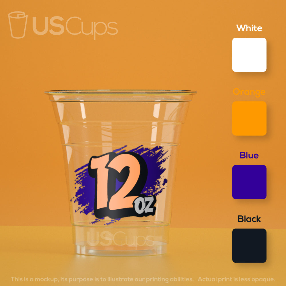 Custom Printed Clear PET Cups – Multi Color Printing