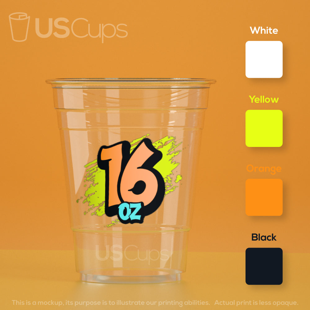 Custom Printed Clear PET Cups – Multi Color Printing