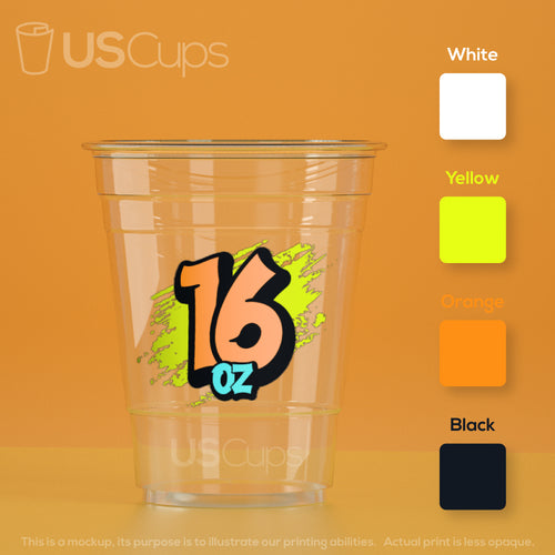 Custom Printed Clear PET Cups – Multi Color Printing
