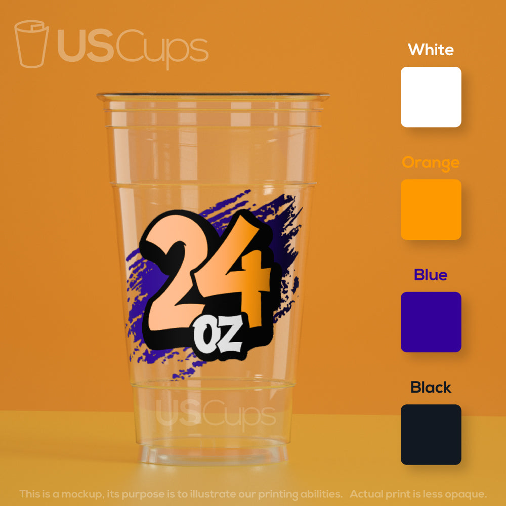 Custom Printed Clear PET Cups – Multi Color Printing